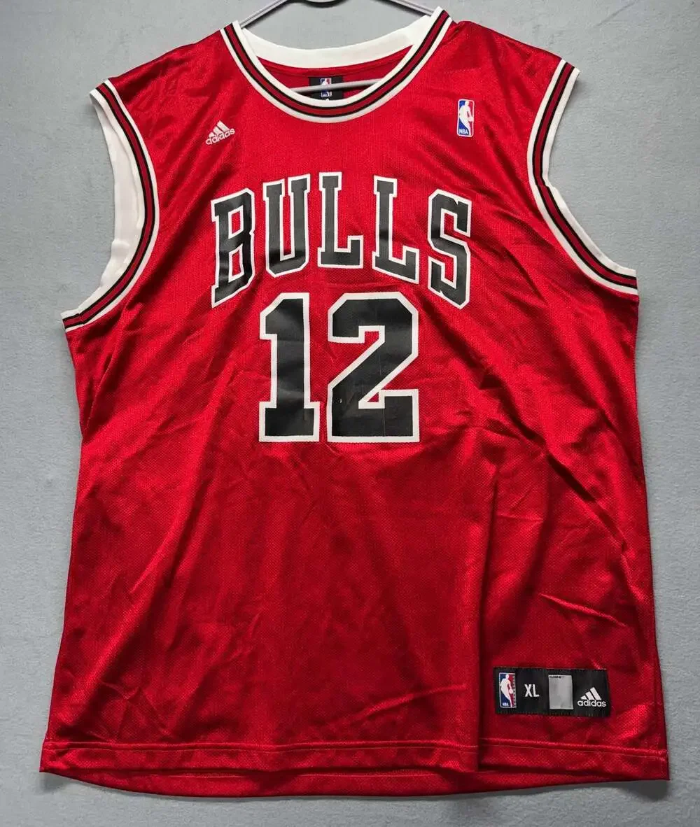 Adidas Kirk Hinrich Chicago Bulls #12 NBA Basketball Jersey Red Size XL